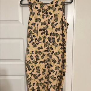 Backless Floral Patterned Sleeveless Dress